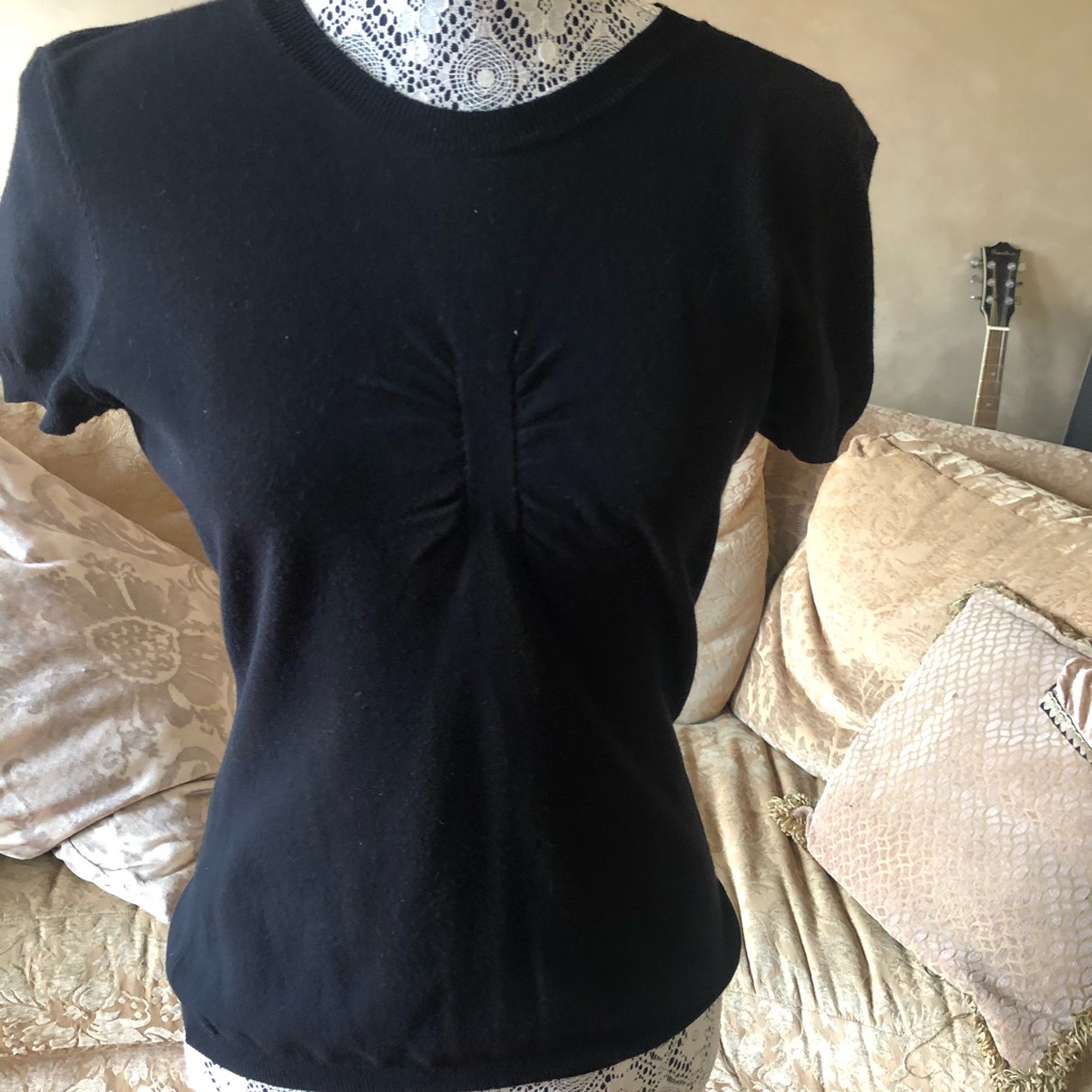 Red Valentino Cashmere Black Top Sz M